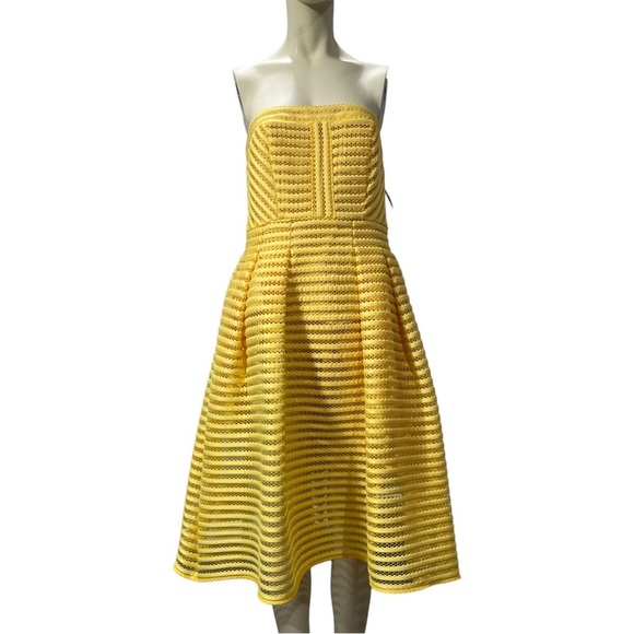 NY&C  strapless yellow dress - Picture 2 of 7